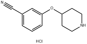 3-(4-Piperidinyloxy)benzonitrile hydrochloride 구조식 이미지