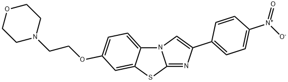 7-[2-(4-Morpholinyl)ethoxy]-2-(4-nitrophenyl)imidazo[2,1-b]benzothiazole Structure