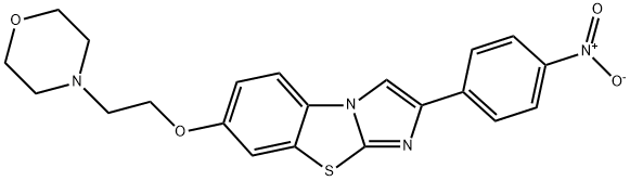 7-[2-(4-Morpholinyl)ethoxy]-2-(4-nitrophenyl)imidazo[2,1-b]benzothiazole 구조식 이미지