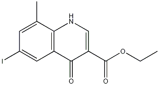 Ethyl 1,4-dihydro-6-iodo-8-methyl-4-oxoquinoline-3-carboxylate 구조식 이미지
