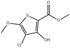메틸4-클로로-3-하이드록시-5-메톡시티오펜-2-카르복실레이트 구조식 이미지