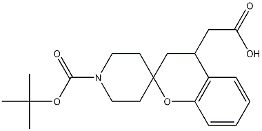 2-(1'-(TERT-BUTOXYCARBONYL)SPIRO[CHROMAN-2,4'-PIPERIDINE]-4-YL)ACETIC ACID 구조식 이미지