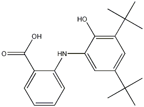 2-((3,5-di-tert-butyl-2-hydroxyphenyl)amino)benzoic acid Structure