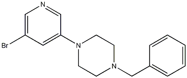 1-(5-Bromo-3-pyridinyl)-4-(phenylmethyl)-piperazine Structure