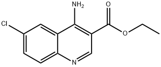 4-Amino-6-chloroquinoline-3-carboxylic acid ethyl ester Structure