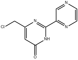 6-chloromethyl-2-pyrazin-2-yl-pyrimidin-4-ol Structure