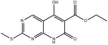 ethyl 5-hydroxy-2-(methylthio)-7-oxo-7,8-dihydropyrido[2,3-d]pyrimidine-6-carboxylate Structure