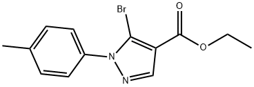 5-Bromo-1-p-tolyl-1H-pyrazole-4-carboxylic acid ethyl ester Structure