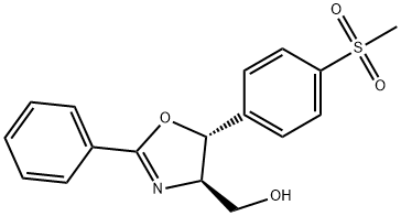 (4R,5R)-4,5-Dihydro-5-[4-(methylsulfonyl)phenyl]-2-phenyl-4-oxazolemethanol 구조식 이미지