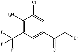 1-(4-amino-3-chloro-5-(trifluoromethyl)phenyl)-2-bromoethanone Structure