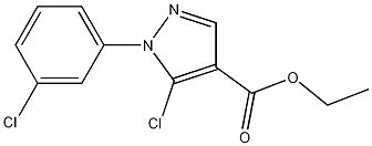 ethyl 5-chloro-1-(3-chlorophenyl)-1H-pyrazole-4-carboxylate 구조식 이미지