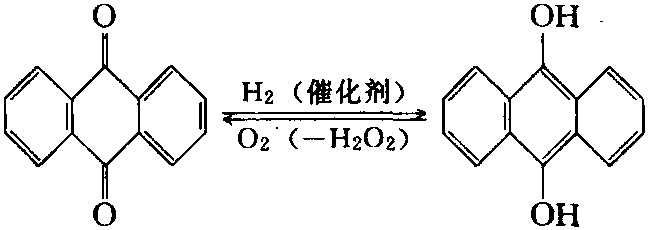 蒽醌氢化生成蒽氢醌反应