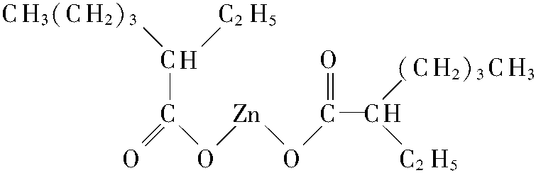 2-乙基己酸锌 化学结构式