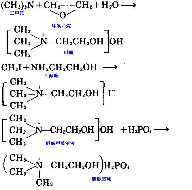 环氧乙烷与三甲胺反应制备磷酸胆碱