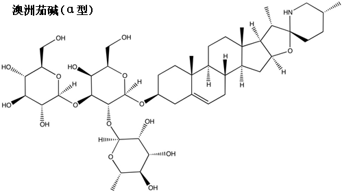 澳洲茄碱(α型) 结构式