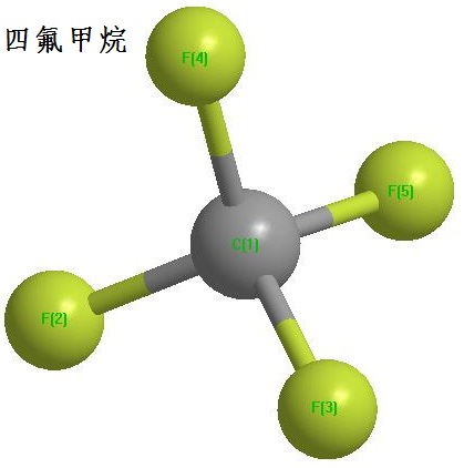 四氟甲烷 化学结构式