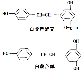 白藜芦醇苷、白藜芦醇结构式