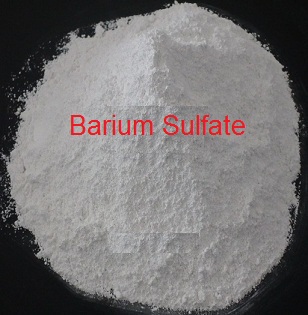 a white powder of barium sulfate
