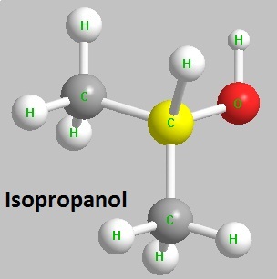 the structural formula of isopropanol