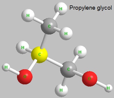  the molecular structure of propylene glycol