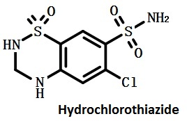 the structure formula of hydrochlorothiazide
