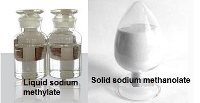 Solid sodium methanolate and sodium methoxide methanol solution