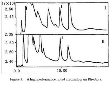 a high performance liquid chromatogram of Rhodiola