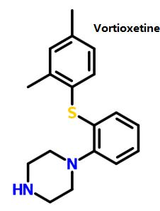 shows the structure of vortioxetine