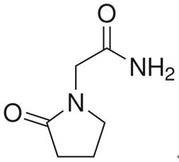 The chemical structure of piracetam
