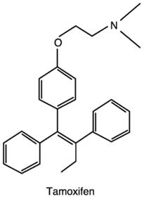 the chemical structure of Tamoxifen