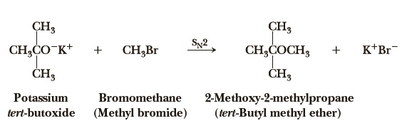 preparation of tert-butyl methyl ether
