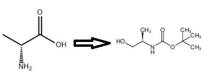 N-Boc-D-丙氨醇的制备