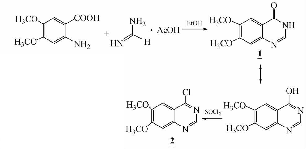 4-氯-6,7-二甲氧基喹唑啉的制备