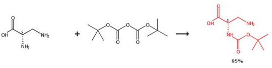  (S)-3-氨基-2-(叔丁氧羰基氨基)丙酸的合成路线