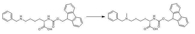 The synthetic step 2 of FMOC-LYS(BOC)(ME)-OH.