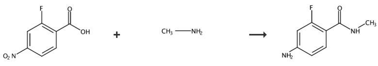 N-甲基-2-氟-4-氨基苯甲酰胺的合成路线