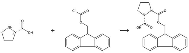 图2 Fmoc-L-脯氨酸的合成路线[2]。