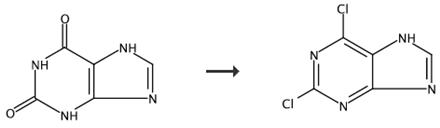 图2 2,6-二氯嘌呤的合成路线[2-3]。