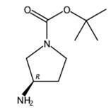 图1 (R)-1-Boc-3-氨基吡咯烷的结构式。