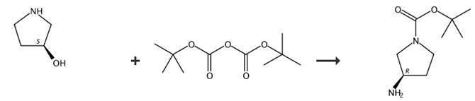 图2 (R)-1-Boc-3-氨基吡咯烷的合成路线[2]。