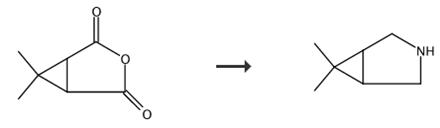 图2 6，6-二甲基-3-氮杂双环[3.1.0]己烷的合成路线[2]。
