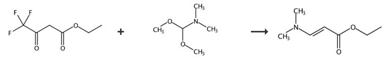 图2 3-(N，N-二甲基氨基)丙烯酸乙酯的合成路线[3]。
