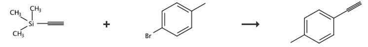 图 2 4-甲苯基乙炔的合成路线[2-3]。