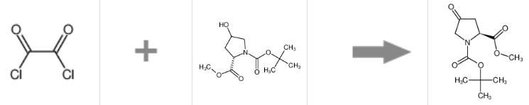 BOC-4-氧代-L-脯氨酸甲酯的合成反应式