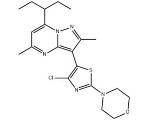 Figure 1 the molecular formula of Tildacerfont.png