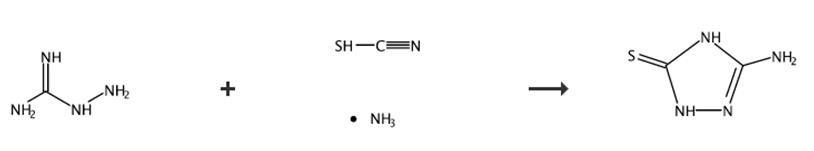 图1 3-氨基-5-巯基-1，2，4-三氮唑的合成路线[3]。