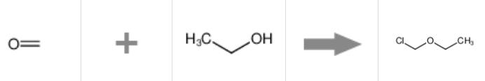 氯甲基乙醚的合成反应式