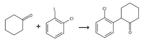 synthesis of 2-(2-chlorophenyl)cyclohexanone