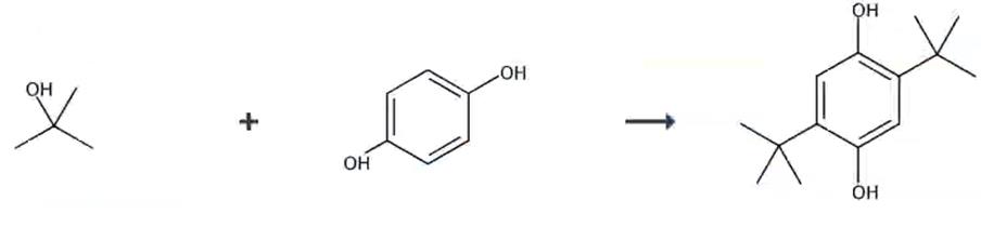 图3 2，5-二特丁基对苯二酚的合成路线。