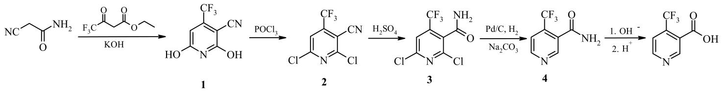 4-三氟甲基烟酸的合成